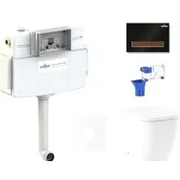 Унитаз приставной Lavinia Boho Relfix One 5 в 1 87551022 (черный/темное дерево пластик)