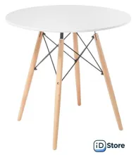 Кухонный стол Mio Tesoro ST-001Ф80 (белый/дерево)