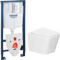 Унитаз подвесной Lauter Square 214903 GROHE Rapid SL 39504000 GROHE 37131000 (округлая, хром)