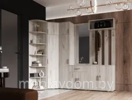 Угловая Прихожая Ева New - Комплект 2- Дуб крафт белый (2,5х1,2)