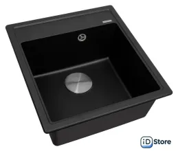 Кухонная мойка ZorG Rock 46 Premium black metallic