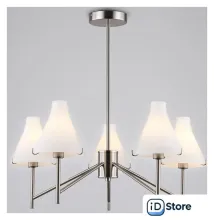 Подвесная люстра Ambrella light LH57123/5 SN/FR (никель/белый матовый)