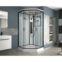 Душевая кабина Niagara NG-6901-01GD Black 90x90x220 (прозрачное стекло)