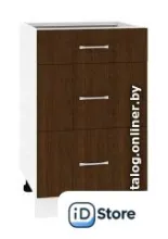 Шкаф напольный Кортекс-мебель Корнелия Лира НШ50р3ш без столешницы (венге)