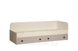 Кровать 69.10 "Артис" (с ящиками) белый/серый (80х200)