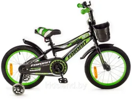 Детский велосипед Favorit Biker 16"" (салатово-черный)