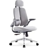 Офисное кресло SitUp Kwin Grey Chrome (ткань Grey/Grey)