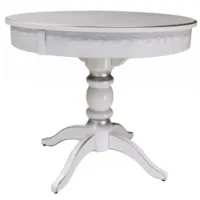 Обеденный стол Мебелик Фидея 4 раздвижной (белый/серебристый)