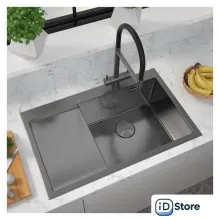 Кухонная мойка ZorG ZRN 5080 Premium R PVD Gunblack