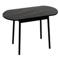 Кухонный стол ВВР Кэлли-2 раздвижной, Черный тунис/черный Ст88225