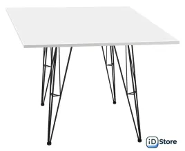 Кухонный стол Sheffilton SHT-TU10/80/80 (черный муар/белый)