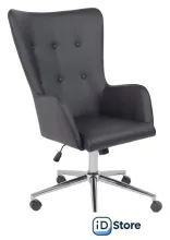 Офисное кресло AksHome Bella XL chrome (Pegasso черный)