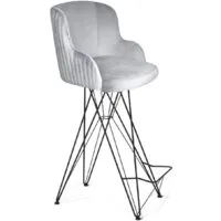 Стул с подлокотниками Sheffilton SHT-ST39-1/S66 (серое облако/черный муар)