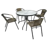 Комплект садовой мебели Garden Story Марсель WR2719 / SC-122T (коричневый)