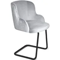 Стул с подлокотниками Sheffilton SHT-ST39-1/S45-1 (серое облако/черный муар)