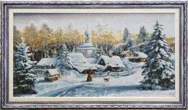 Гобелен "Крещение" размер 4474 в багетной рамке