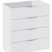 Комод Трия Глосс ТД-319.04.01 (белый глянец/стекло)