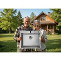 Кухонная мойка GranFest Metal нержавеющая сталь AISI 304 GF-5949 титан