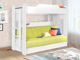 Кровать двухъярусная с диваном - кроватью Белый