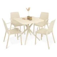 Обеденная группа Sheffilton SHT-DS202 (бежевый/ваниль)