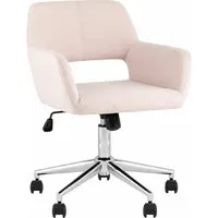 Офисное кресло Stool Group Ross Chrome 50-19 (рогожка, светло-розовый)