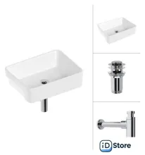 Умывальник Lauter 21675 клапан 21190CH сифон 21635CH (хром)