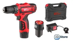 Дрель-шуруповерт Wortex BD 1215-1 Li BD12151Li10029 (с 2-мя АКБ, кейс)