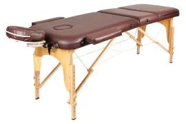 Массажный стол Atlas Sport 3-с 70 см XXL PRO с валиком (коричневый)