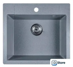 Кухонная мойка Marblan Cubi (серебристый, с сифоном)