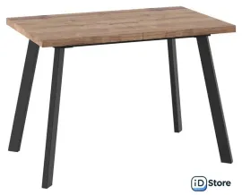 Кухонный стол Мамадома Borg-110 раздвижной 110-142х70 (дуб веллингтон/черный)