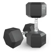 Гантели гексагональные обрезиненные UNIX Fit (30 кг, 2 шт)
