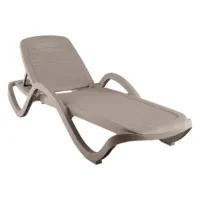Шезлонг Ellastik Plast Capri Плетеный 195x73x41 (серый)