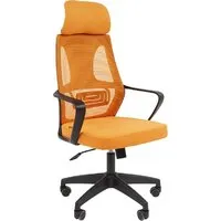 Офисное кресло CHAIRMAN CH636 (ткань, черный пластик/оранжевый)