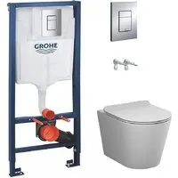 Унитаз подвесной AM.PM Sunny Flashclean C85C1701SC GROHE Rapid SL 38772001