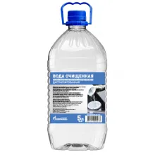 Вода очищенная "Дистиллированная" "Газпром" 5 л.