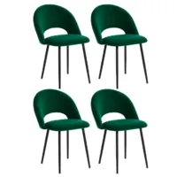 Набор стульев TetChair Miledy велюр (4шт, изумрудный)