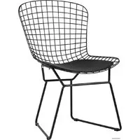 Стул Stool Group Bertoia с черной подушкой (черный)