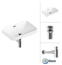 Умывальник Lauter 21441A клапан 21190CH сифон 21635CH (хром)