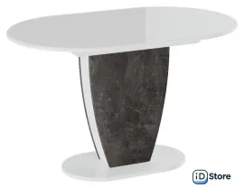 Кухонный стол Трия Монреаль тип 1 (белый глянец/моод темный)