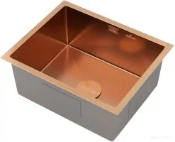 Кухонная мойка Roxen Uno 560210-54BR-V бронза/текстурная PVD покрытие (с ролл-матом и дозатором)