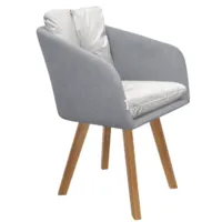 Стул с подлокотниками Sheffilton SHT-ST43-2/S183 (стальной серый/серое облако/светлый орех)