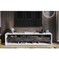 Тумба Трия Монтана TV-2 (белый/ателье темный глянец)