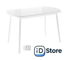 Кухонный стол Мебель Импэкс Leset Мидел (металл белый/стекло белое)