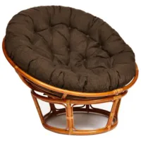 Кресло садовое TetChair Papasan 23/01 W с подушкой 125 (коньячный/коричневый)