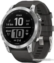 Умные часы Garmin Fenix 7 Solar 47 мм (серебристый/графитовый)