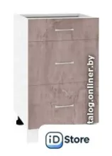 Шкаф напольный Кортекс-мебель Корнелия Лира НШ60р3ш без столешницы (оникс)