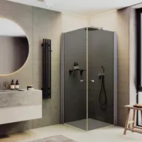 Душевой уголок MaybahGlass MGY-1300-5 (графитовое стекло/хром матовый)