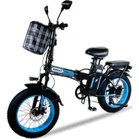 Электровелосипед Minako F10 Lite 2025 (черный/синий)