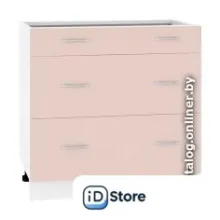 Шкаф напольный Кортекс-мебель Корнелия Лира НШ80р3ш без столешницы (капучино)