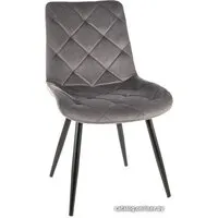 Стул Signal Ralph Velvet (bluvel 14 серый/черный)